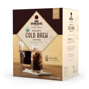 Don Francisco’s Organic Cold Brew Coffee, Premium 100% Arabica Beans,